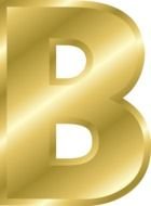 Golden Capital Letter B