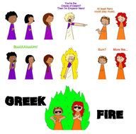 Greek fire as a picture for clipart