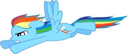 Rainbow Dash Flying drawing
