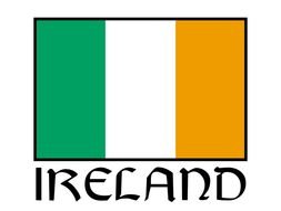 painted tricolor flag of Ireland