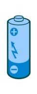 Clip art of blue Battery