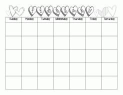 calendar as a graphic template