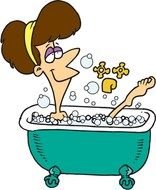 Cartoon Bath drawing