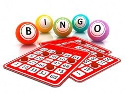 drawn bingo cards and chips