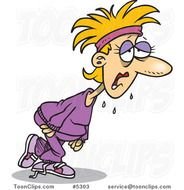 Cartoon Lady Exercising