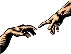 Gods Hands Clip Art drawing