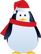 cute Christmas Penguin drawing
