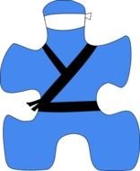 Puzzle Piece with black belt