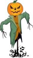 Cartoon colorful scarecrow clipart