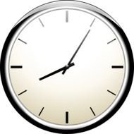 round clock on a white background