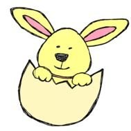 rabbit in the egg drawing