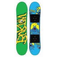 Two colorful patterned snowboards