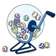 painted lottery with striped balls