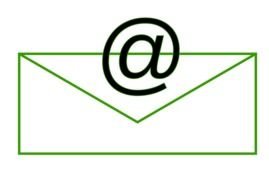 email symbol on black background