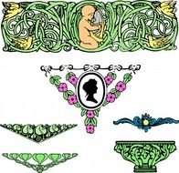 Vintage Flower Border Clip Art Free