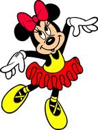 Disegno Di Minnie Ballerina A Colori