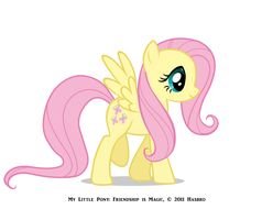 yellow pony with pink hair on a white background
