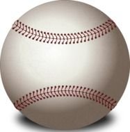 white baseball ball as a picture for clipart