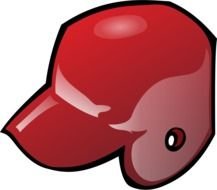 Baseball red Helmet Clip Art drawing