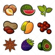 Fruit And Vegetable Border Clip Art N4