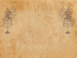 drawn two manikins on vintage paper