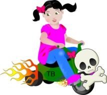 Biker Girl Clip Art