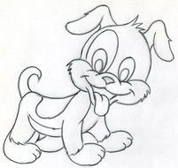 Cute Puppy Drawing Cartoon