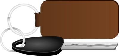 Black car keys clipart