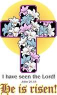 hi is risen, christian poster