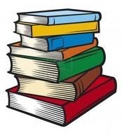 clipart with stacks of books