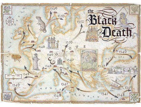 Black Death Bubonic Plague Map