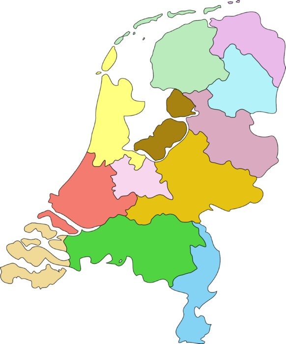 Mapa Nizozem drawing