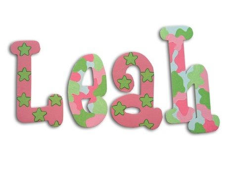 Pink Camo Letters