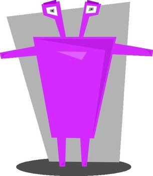 Purple Alien Clip Art N2