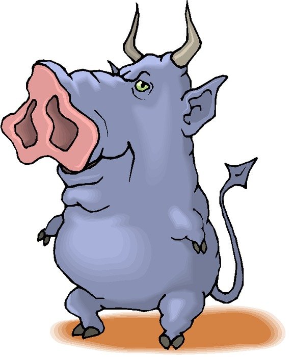 blue boar as a graphic image