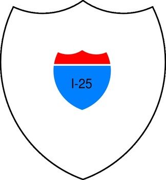 Blank Interstate Sign Clip Art