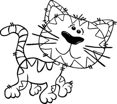 Cartoon Cat Coloring Pages N2