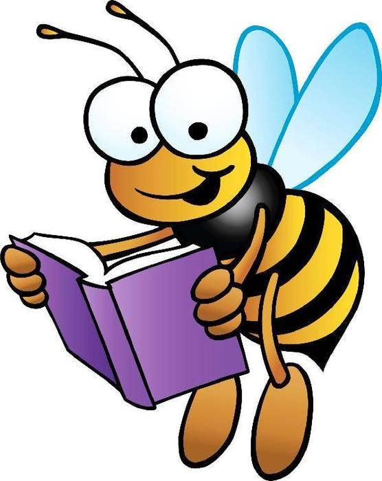 Bee Reading Clip Art N2