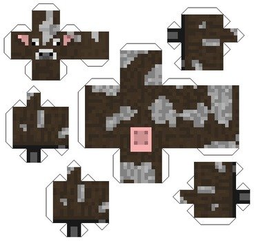 Minecraft Papercraft Cow