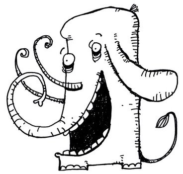 Funny Cartoon Elephants