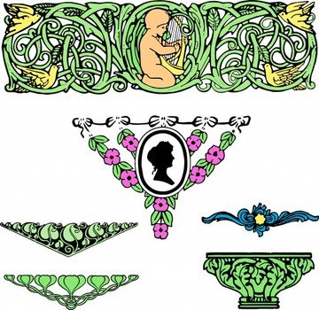 Vintage Flower Border Clip Art Free