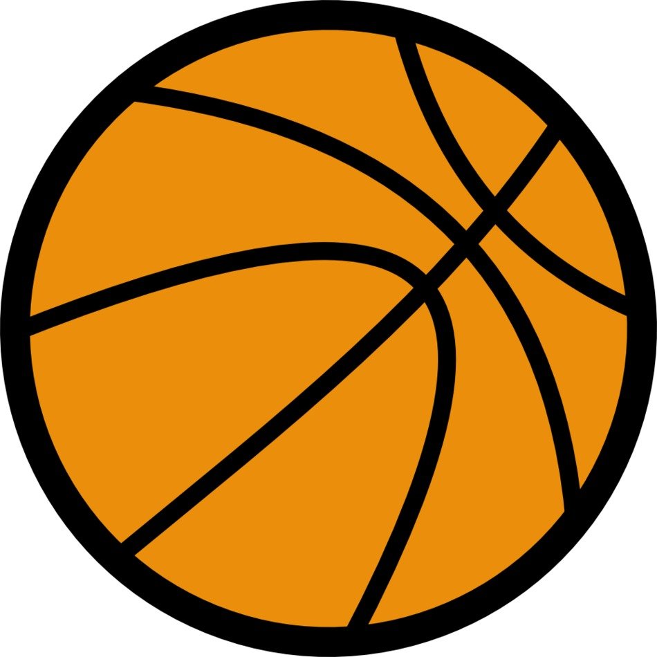 drawing of a basketball on a transparent background
