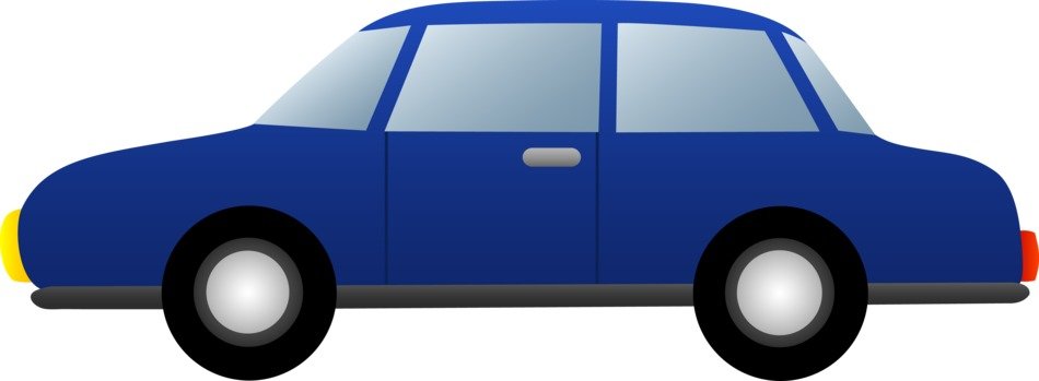 blue Cartoon Cars Clip Art