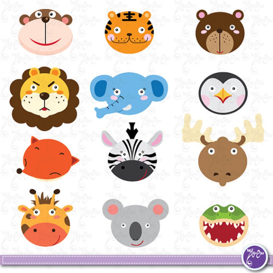 Cute Jungle Animal Clip Art N4 free image download