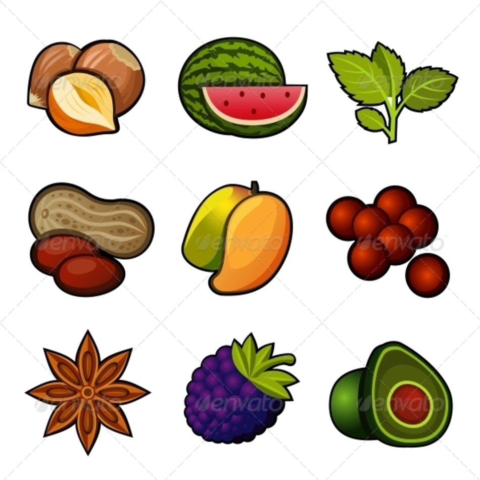 Fruit And Vegetable Border Clip Art N4