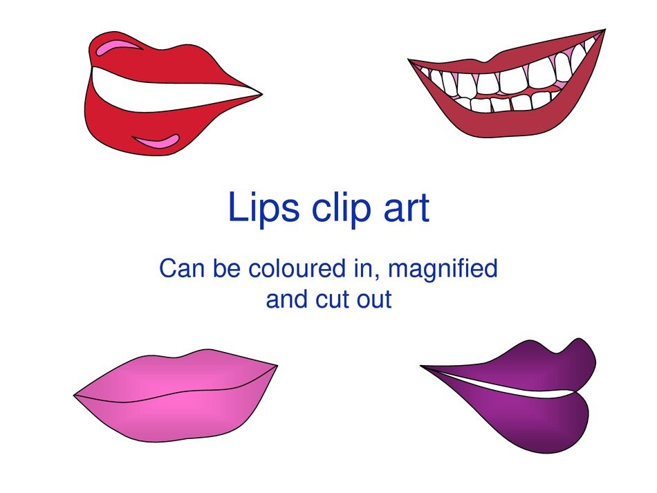 Lips Outline Clip Art N4