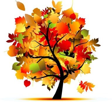 Clipart of Beautiful Autumn Tree