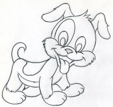 Cute Puppy Drawing Cartoon