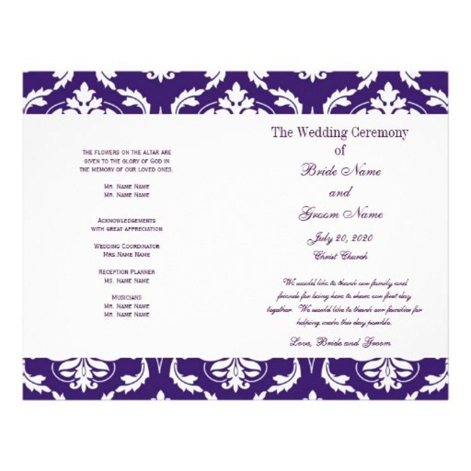 Vintage Wedding Programs Chalkboard Flourish Custom Flyer