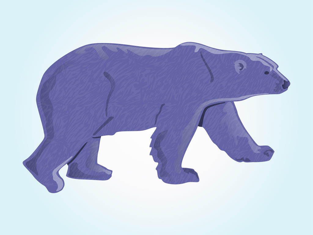 Purple polar bear free image download